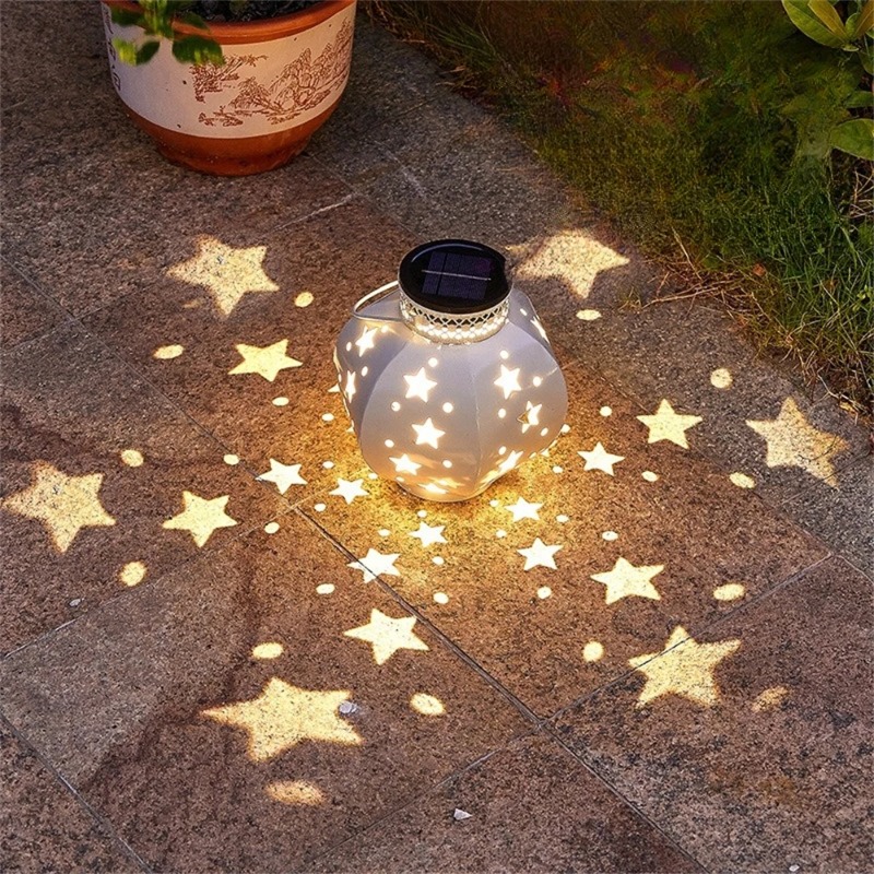 Yard Lighting Decor - Luminária Projetora Solar Suspensa para Jardim,