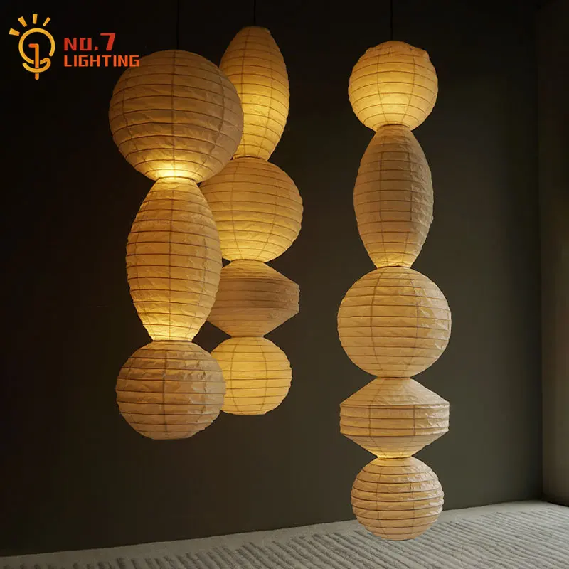 Lighting Decor Store - Wabi-sabi Mabel Pingente Luzes LED, Akari