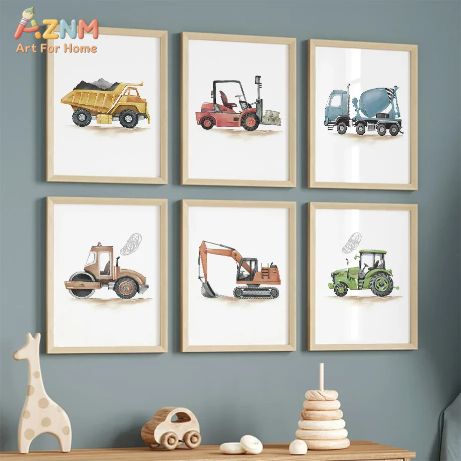 Lighting Mcqueen Bedroom Decor - 6 peças de pôsteres decorativos para