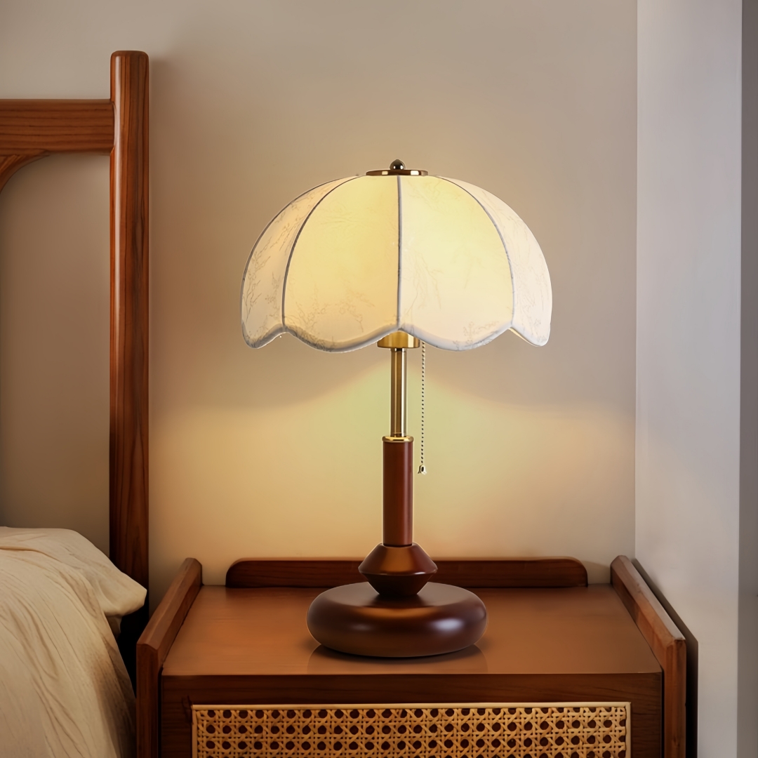 Lighting Decor Bedroom - Luminária de Mesa Vintage com Cúpula