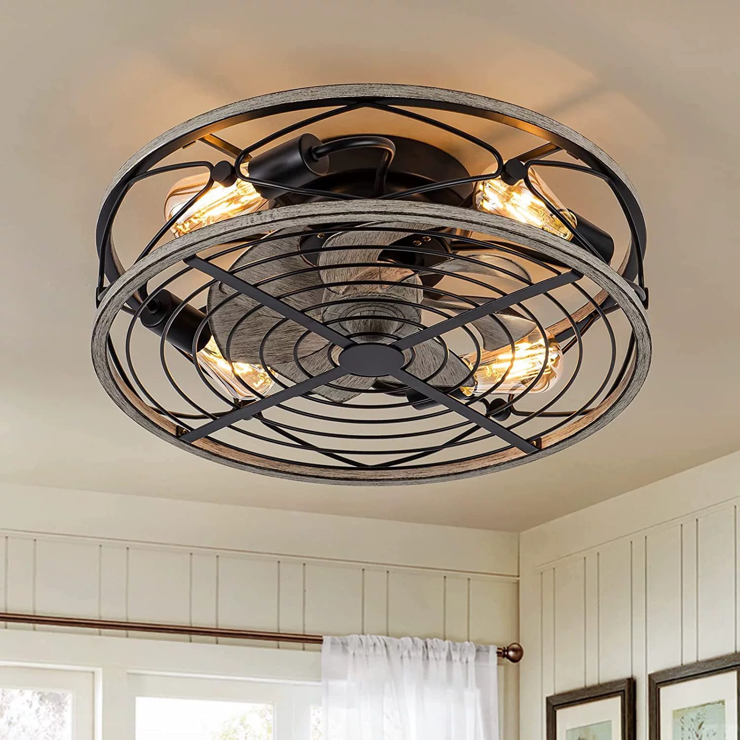 Decor Lighting Ceiling Fans - Ventilador de teto inteligente com luzes,