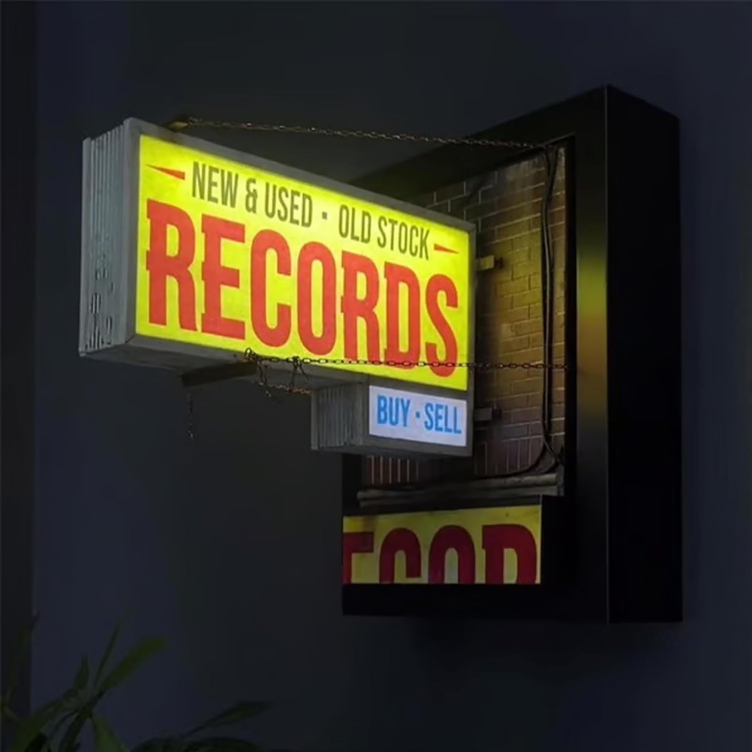 Lighting Decor Store - Retro record store luz de parede