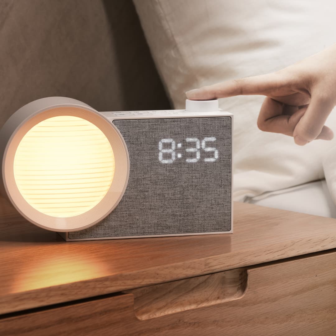 Lighting Decor Bedroom - WILIT Luminária Noturna LED com Despertador,