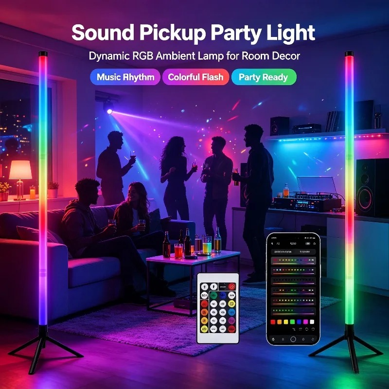 Lighting Decor For Room - 2PCS Luminária de Chão RGB de
