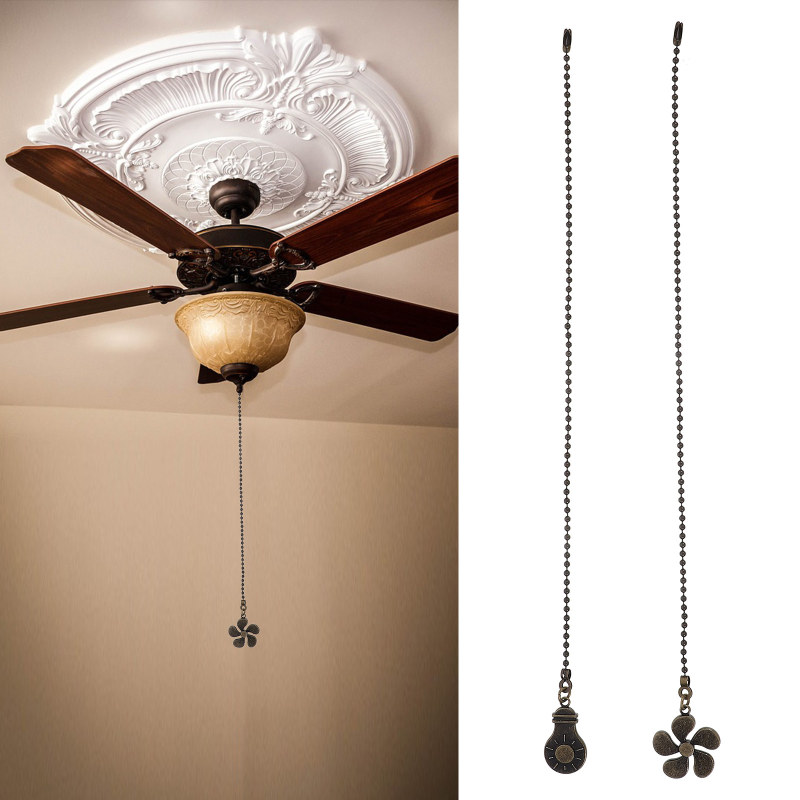 2 Peças de Pendentes para Vent - Decor Lighting Ceiling Fans avaliação e preço