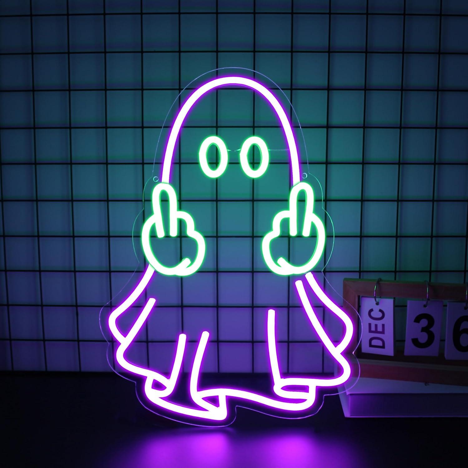 Letreiro Neon Fantasma com Ali - Room Lighting Bedroom Decor avaliação e preço