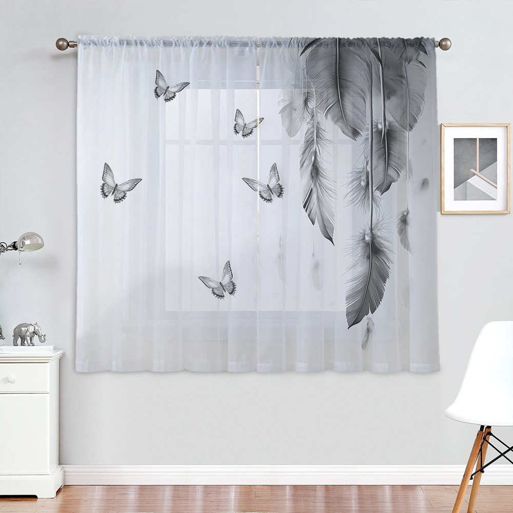 2 Peças de Cortina Transparent - Office Lighting Decor avaliação e preço