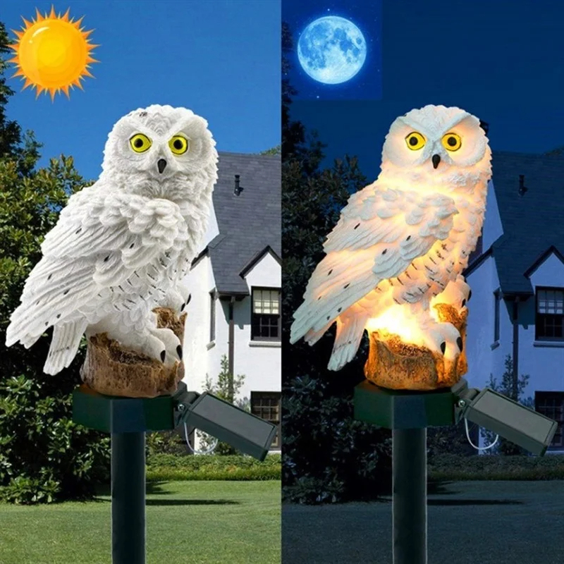 Estátua de Coruja Solar com Lu - Yard Lighting Decor avaliação e preço