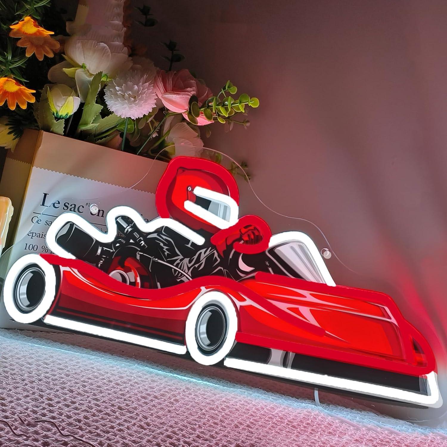 Letreiro Neon Go Kart Racer co - Decor Kart Lighting avaliação e preço